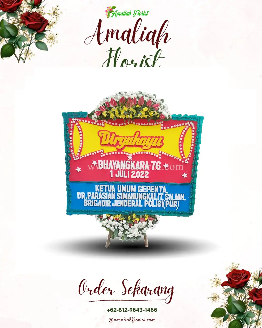 Papan Bunga HUT Ulang Tahun Bundaran HI